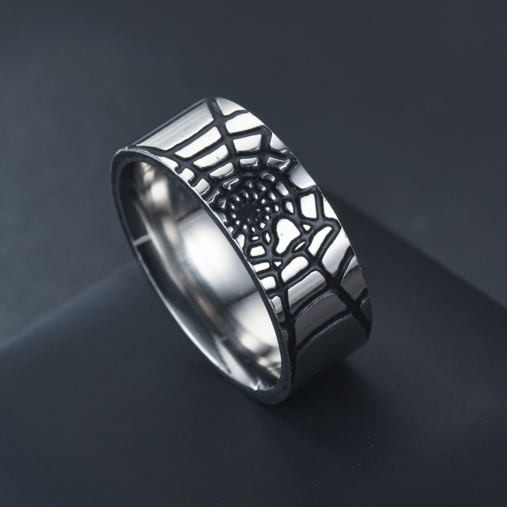 Wedding Zone - Stainless Steel Simple Spider Web Ring
