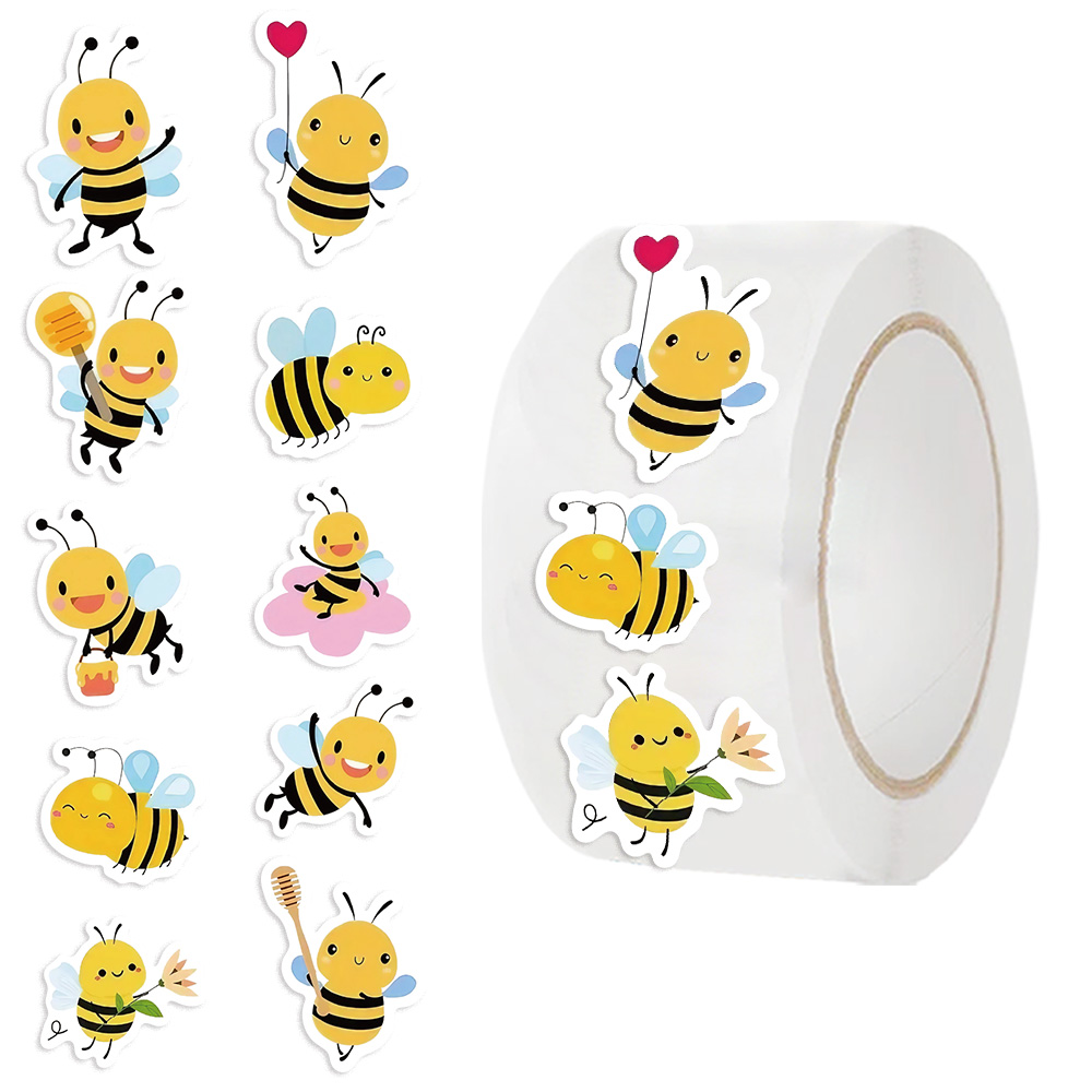 Wedding Sutra - 500PCS Cartoon Bee Reward Sticker Roll