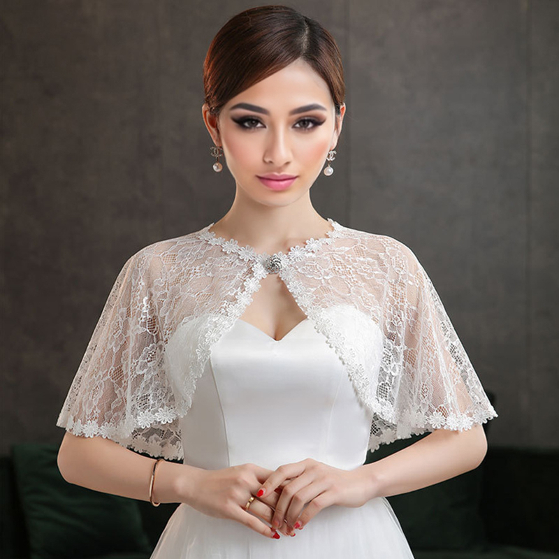 Wedding Dress Supply - Wedding Bridal Floral Lace Shoulder Wrap