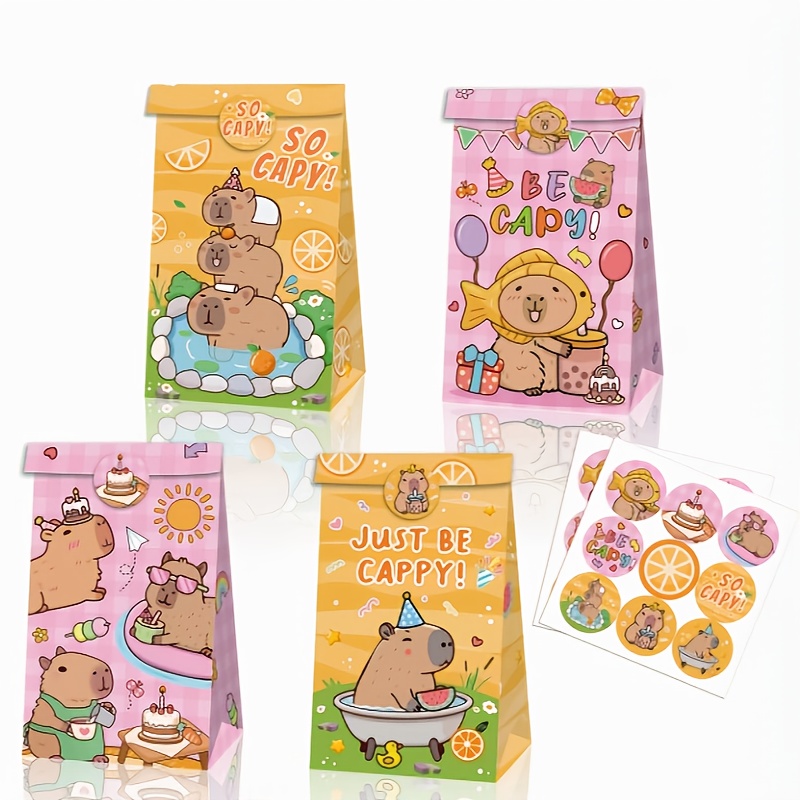 Wedding Favor Box - 12/24/48pcs Capybara Candy Bags Birthday Party