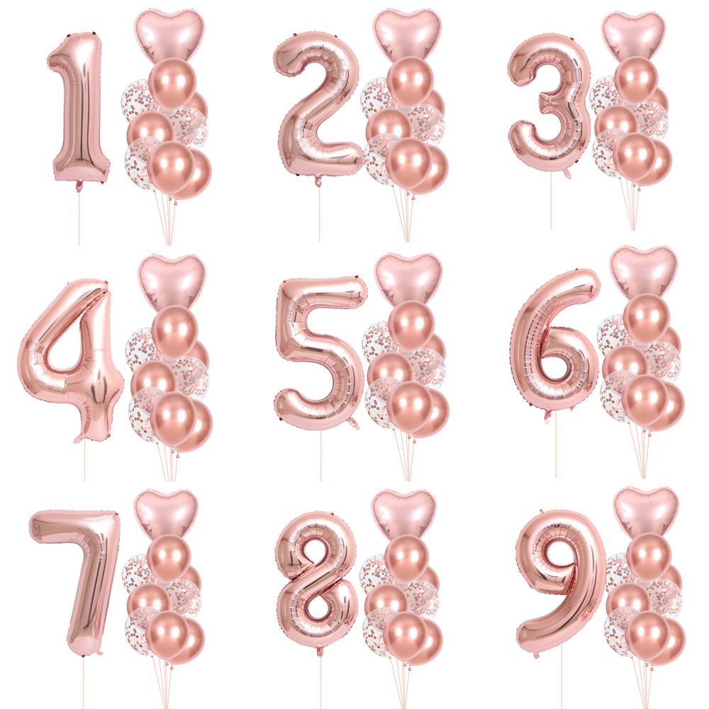 Wedding Ceremony Supply - 40 Inch 0-9 Rose Gold Number