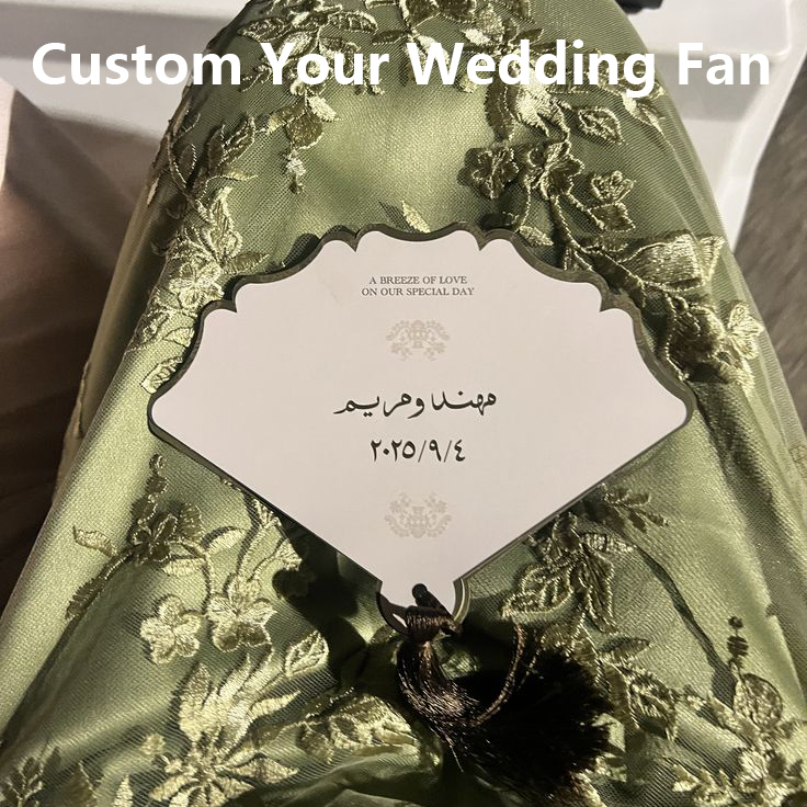 Wedding Ceremony Supply - Custom Luxury Wedding Fan Personalized Ceremony