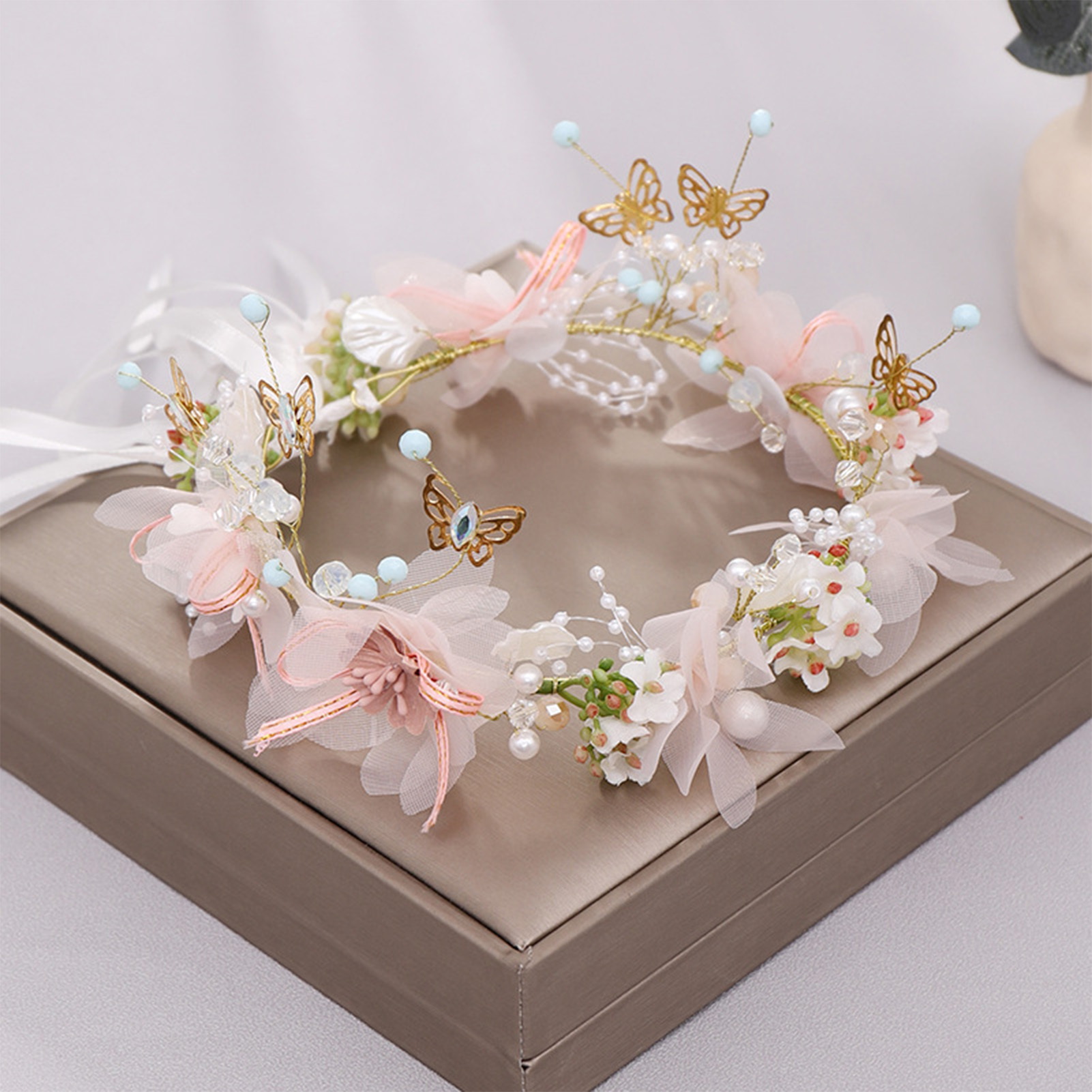 Wedding Arch Flower - Women Girls Flower Headband Bride Butterfly