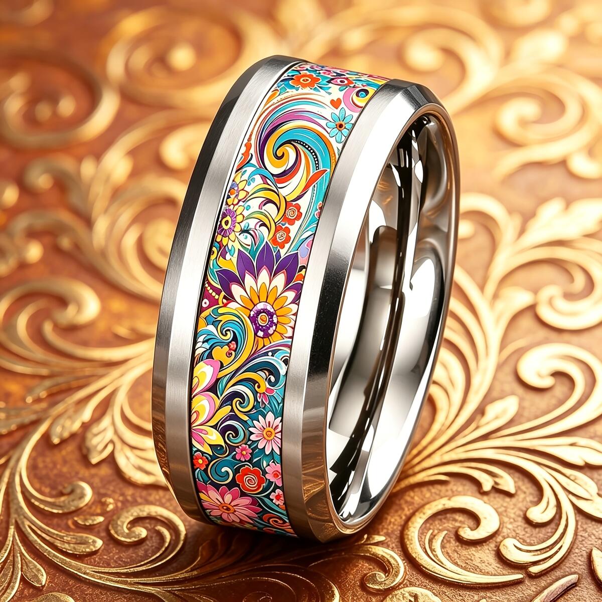 Wedding Sutra - Bohemian Female Colorful Mandala Floral Ring