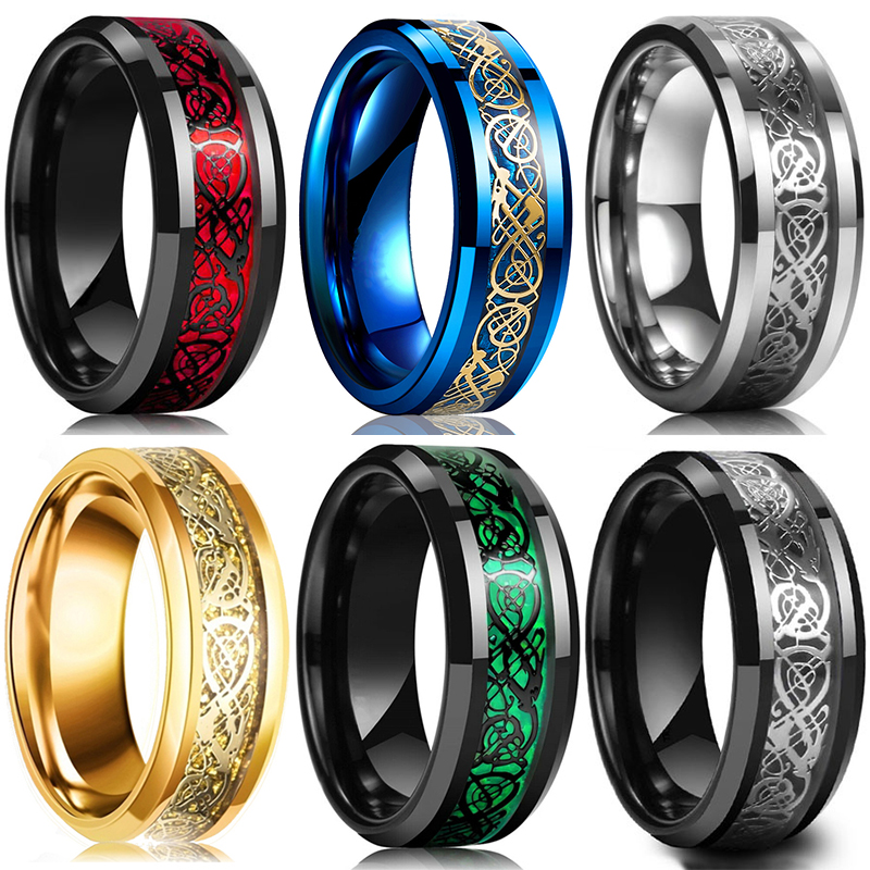 Wedding Zone - Fashion 8mm Men's Stainless Steel Celtic