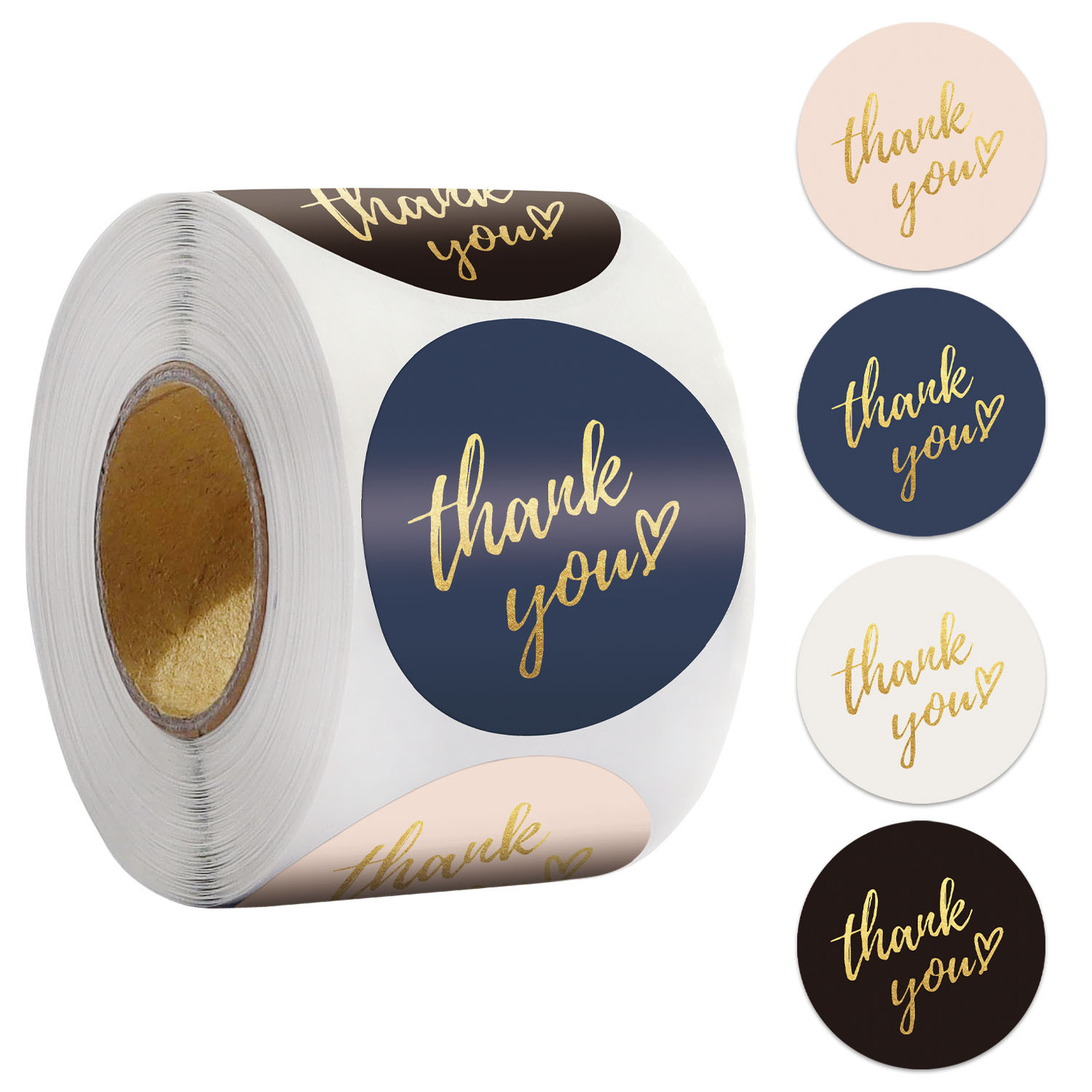 Wedding Sutra - 50-500pcs 1inch Blue Thank You Stickers