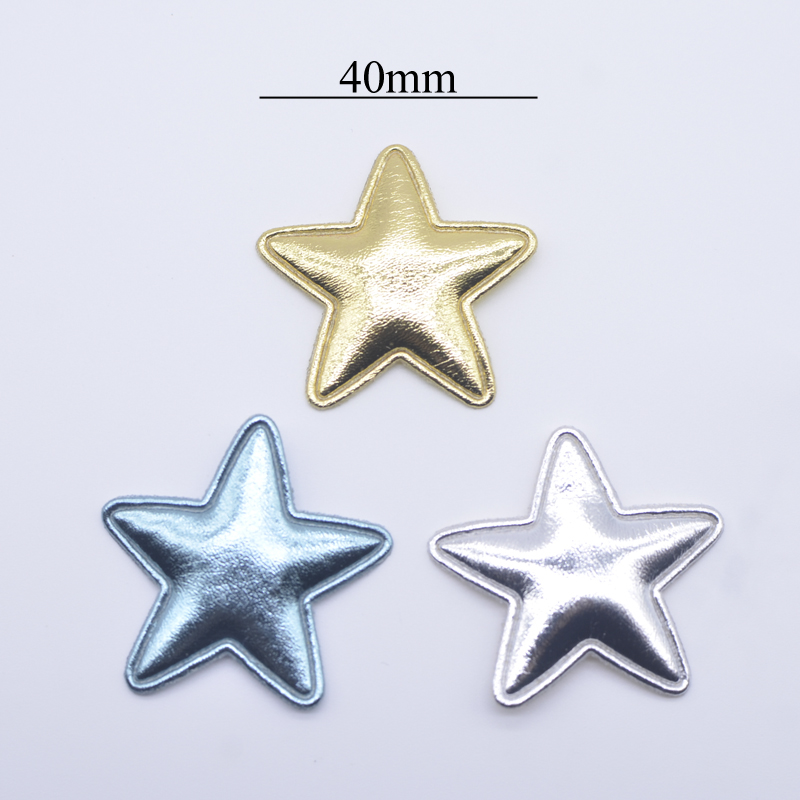 50Pcs 40mm Leather Star Appliq - Wedding Superstar 评论和价格