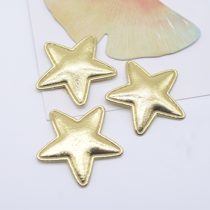 50Pcs 40mm Leather Star Appliq - Wedding Superstar 评论和价格