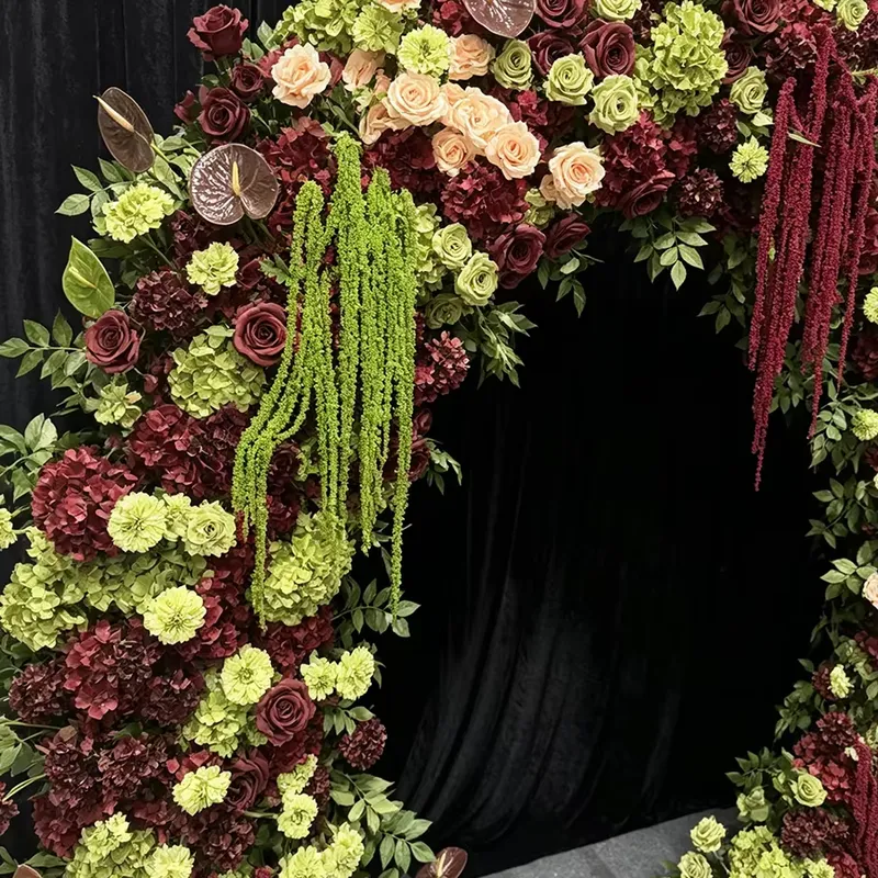 Burgundy Sage Green Trailing T - Wedding Arch Flower 评论和价格