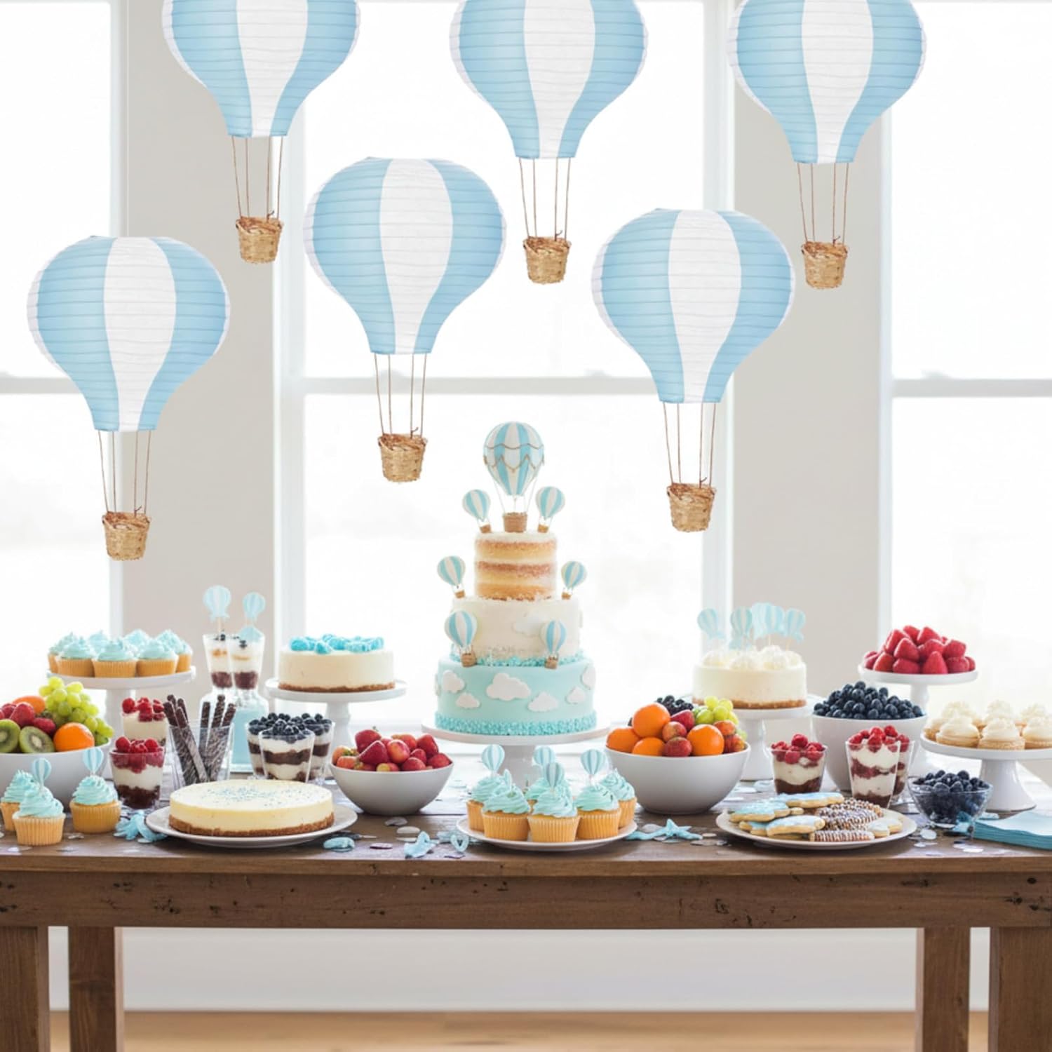 6-12Pcs Hanging Hot Air Balloo - Confetti Balloon Set 评论和价格