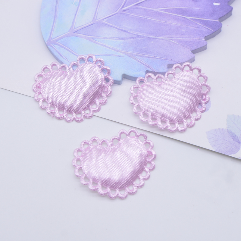 50Pcs 29*24mm Heart Cloth Padd - Wedding Superstar 评论和价格