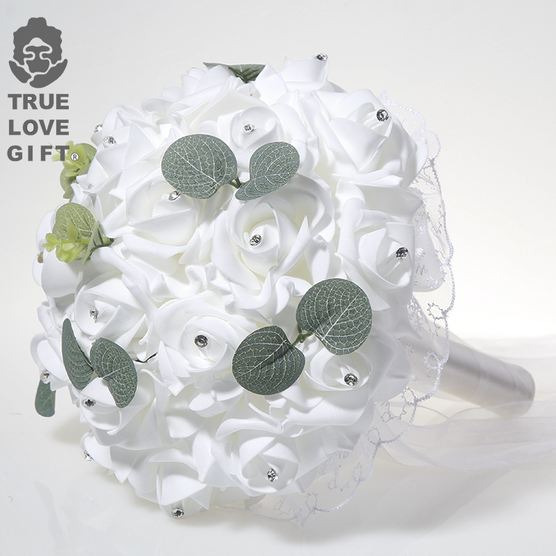 1 Pcs Wedding Hand Bouquet Bri - Wedding Ceremony Supply 评论和价格