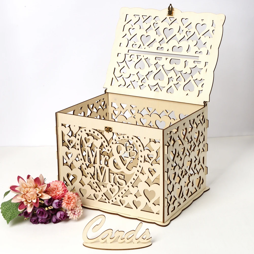 Wooden Wedding Card Box Weddin - Wedding Sutra 评论和价格