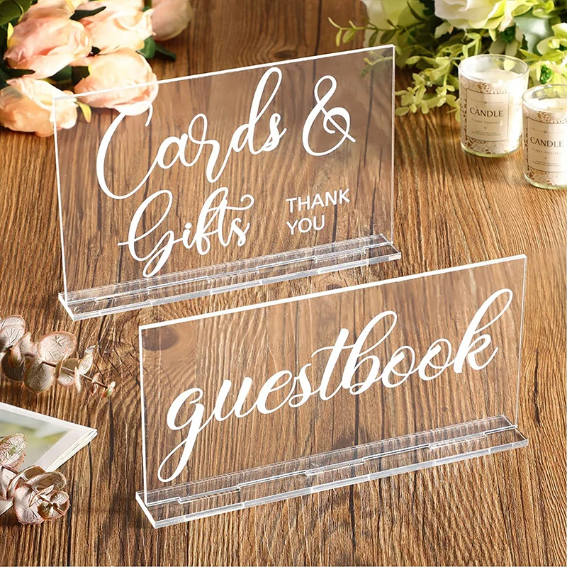 YOMDID 2pcs Rustic Acrylic Wed - Wedding Ceremony Supply 评论和价格