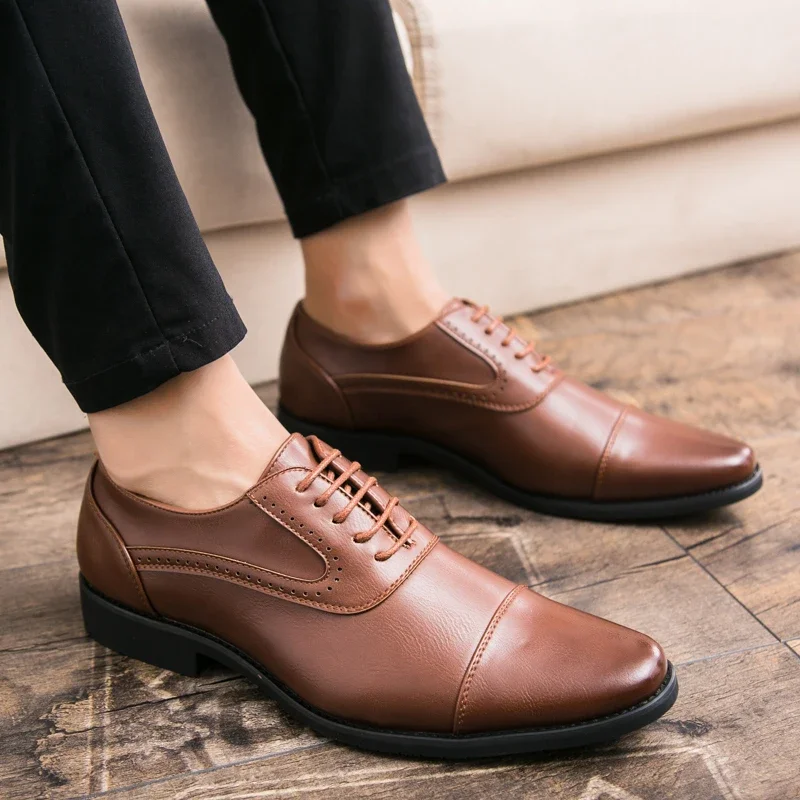 Men Leisure Derby Shoes Busine - Wedding Job 评论和价格
