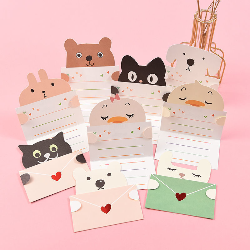 9Pcs Cartoon Animal Gift Card  - Wedding Sutra 评论和价格