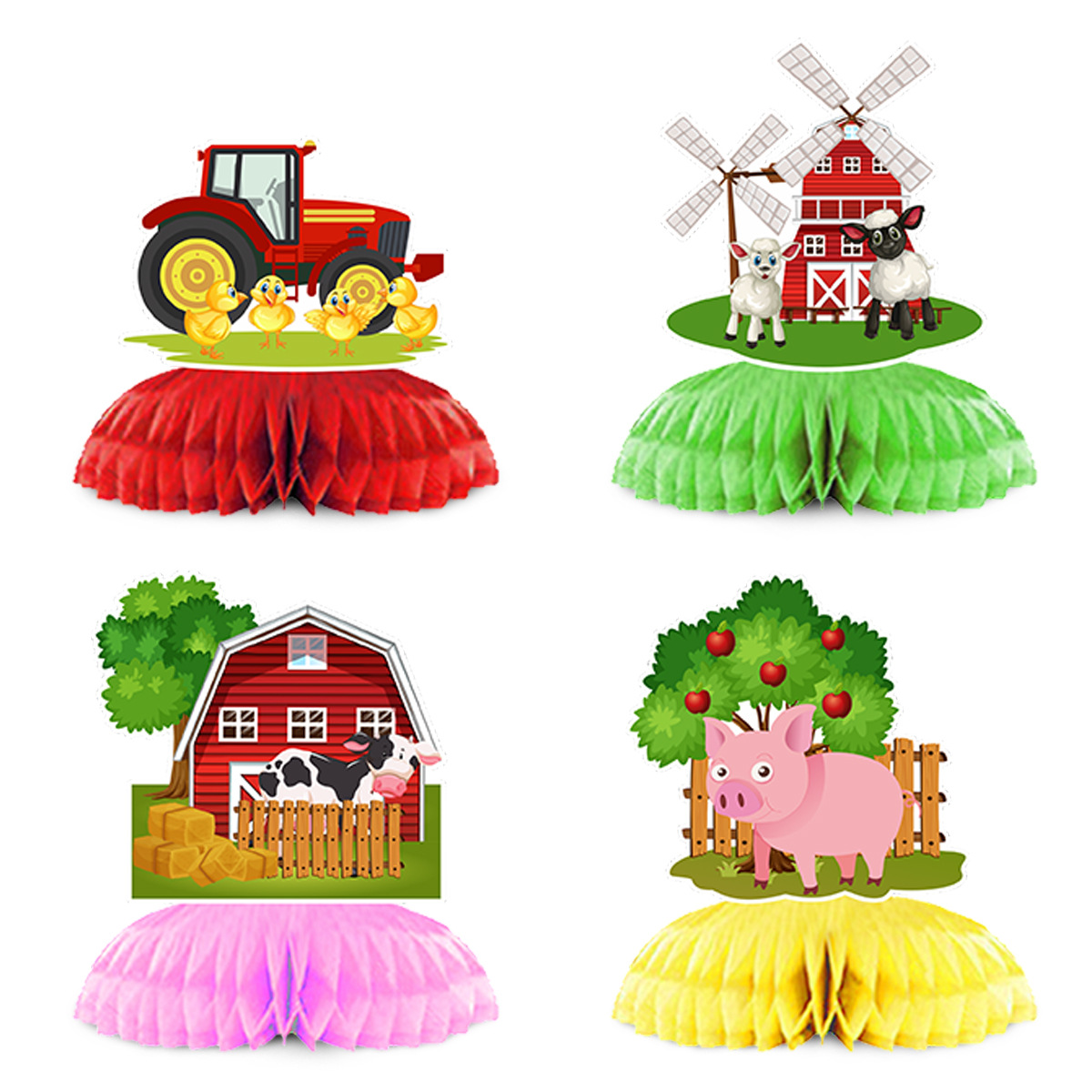 Cartoon Farm Animal Theme Birt - Confetti Balloon Set 评论和价格