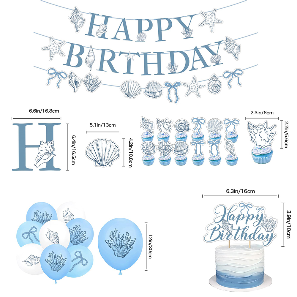 Elegant Ocean Mermaid Birthday - Confetti Balloon Set 评论和价格