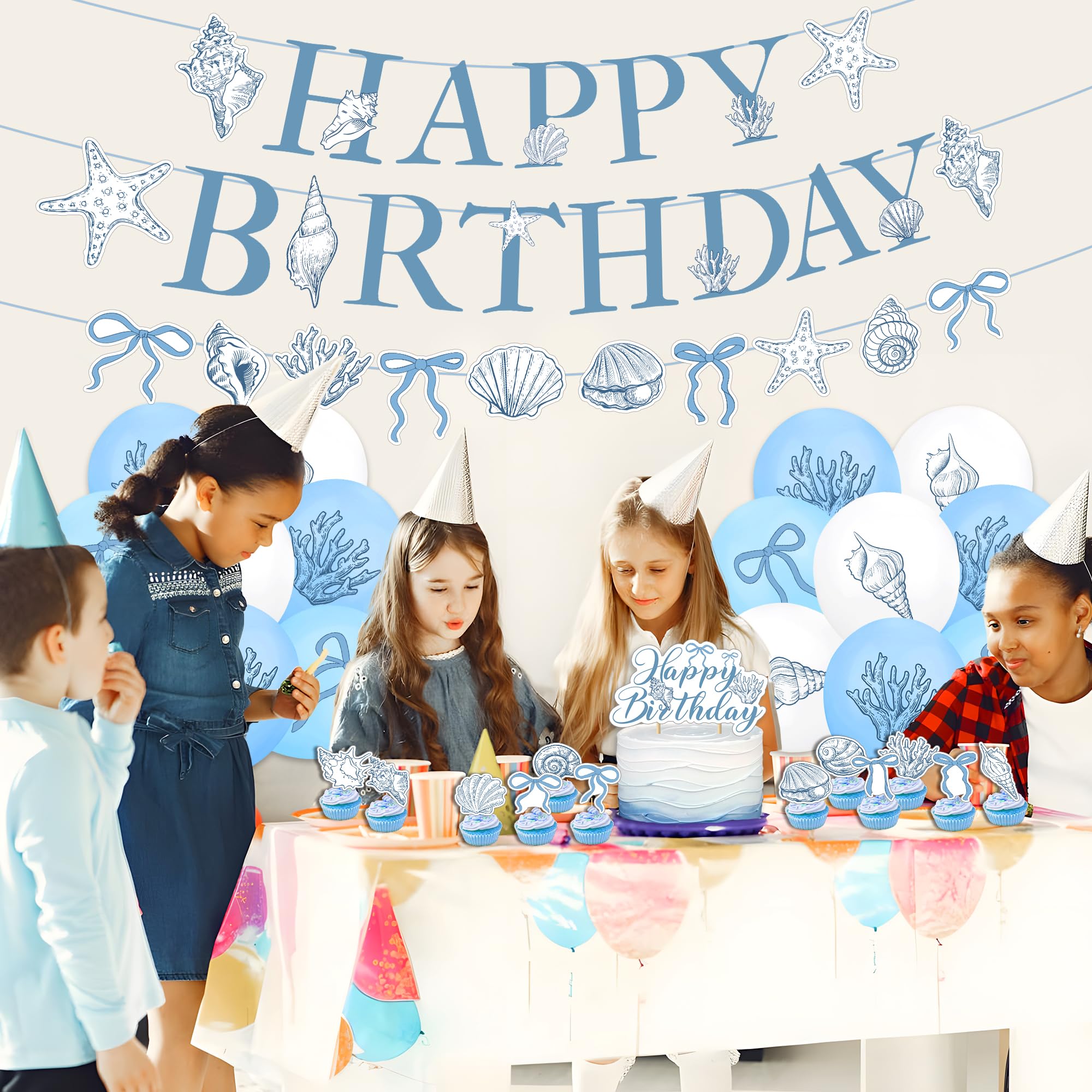 Elegant Ocean Mermaid Birthday - Confetti Balloon Set 评论和价格