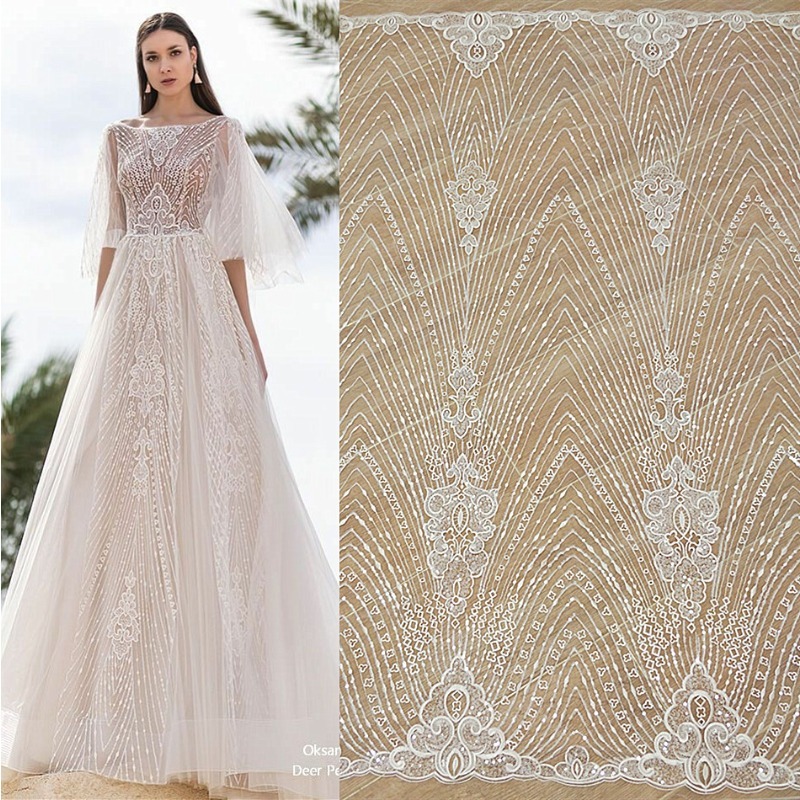 New Striped Lace Embroidery Se - Wedding Dress Supply 评论和价格