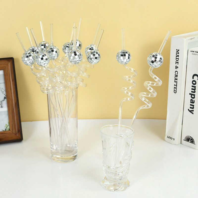 6pcs Mirror Disco Ball Straws  - Wedding Fountain 评论和价格