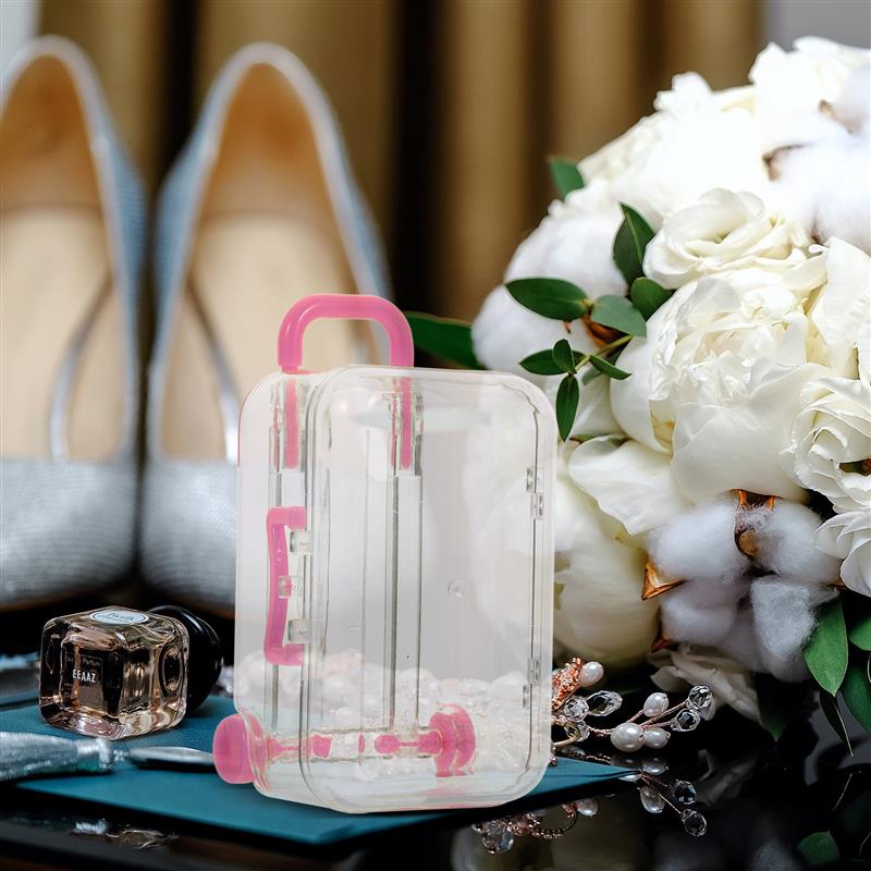 12pcs Suitcase Design Candy Bo - Wedding Favor Box 评论和价格