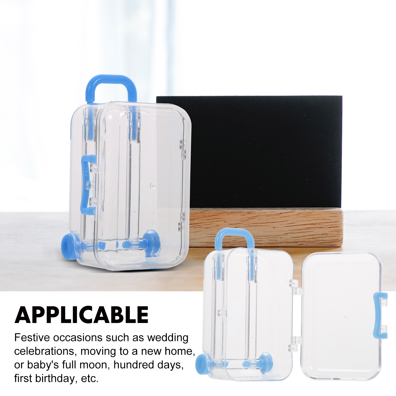 12pcs Suitcase Design Candy Bo - Wedding Favor Box 评论和价格