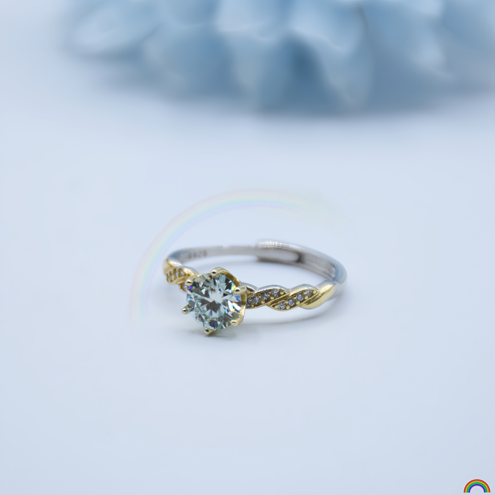 S925 silver inlaid moissanite  - Wedding Superstar 评论和价格
