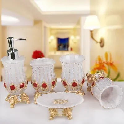 Bathroom Accessories Five-piec - Wedding Bathroom Supply Kit 评论和价格
