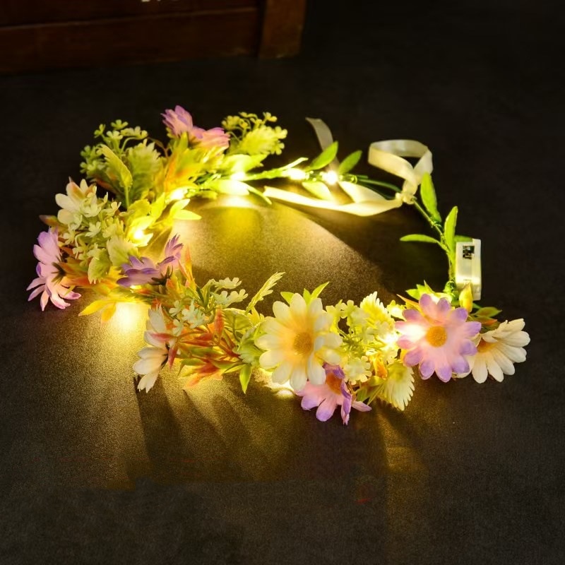 LED Light Up Flower Crown Head - Wedding Arch Flower 评论和价格