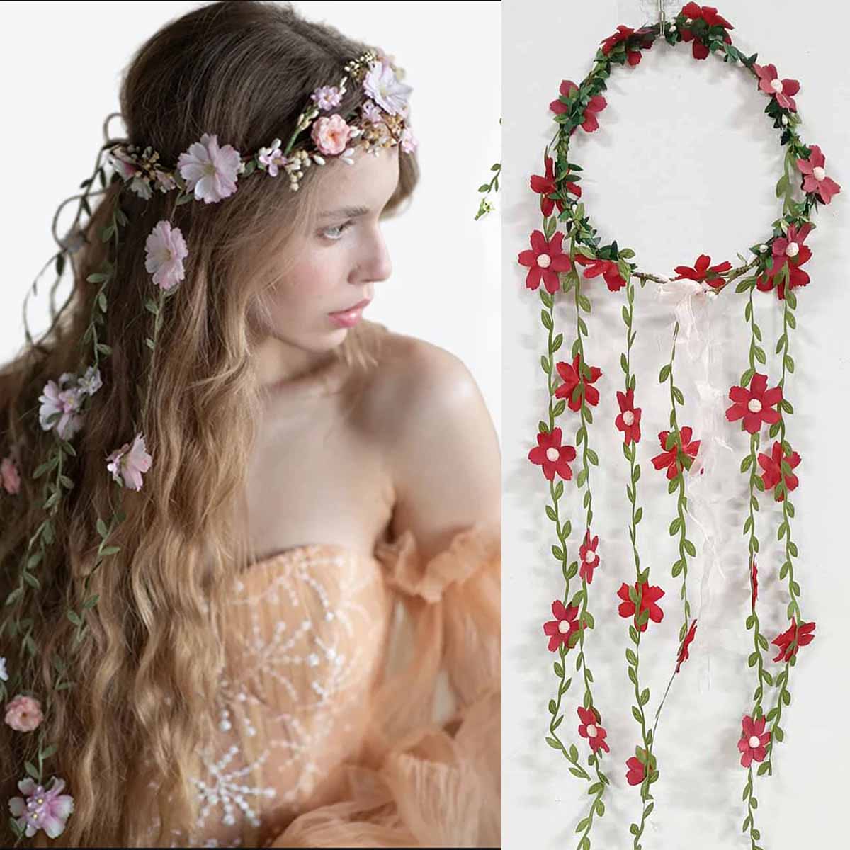 Bohemian Rattan Flower Vines C - Wedding Arch Flower 评论和价格