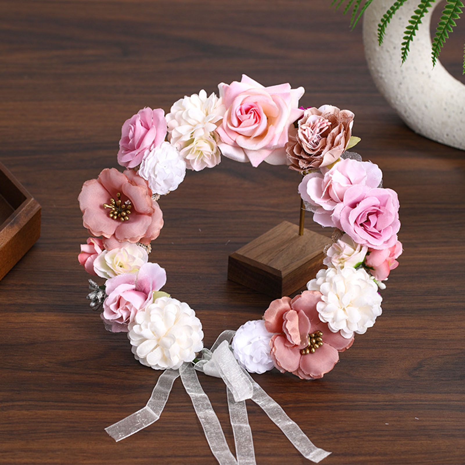Flower Crown Wreath Bride Garl - Wedding Arch Flower 评论和价格