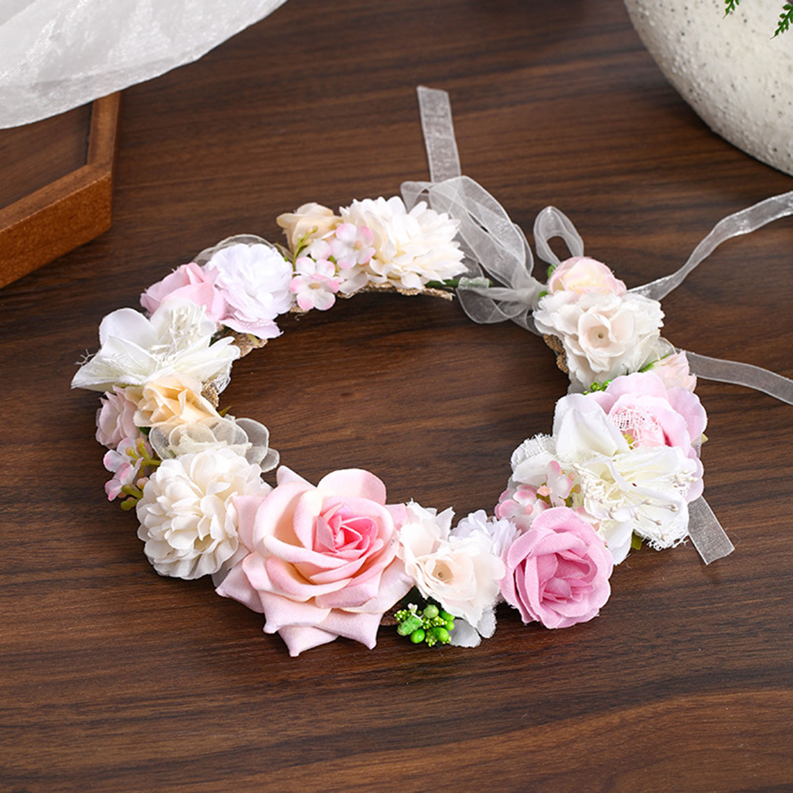 Flower Crown Wreath Bride Garl - Wedding Arch Flower 评论和价格