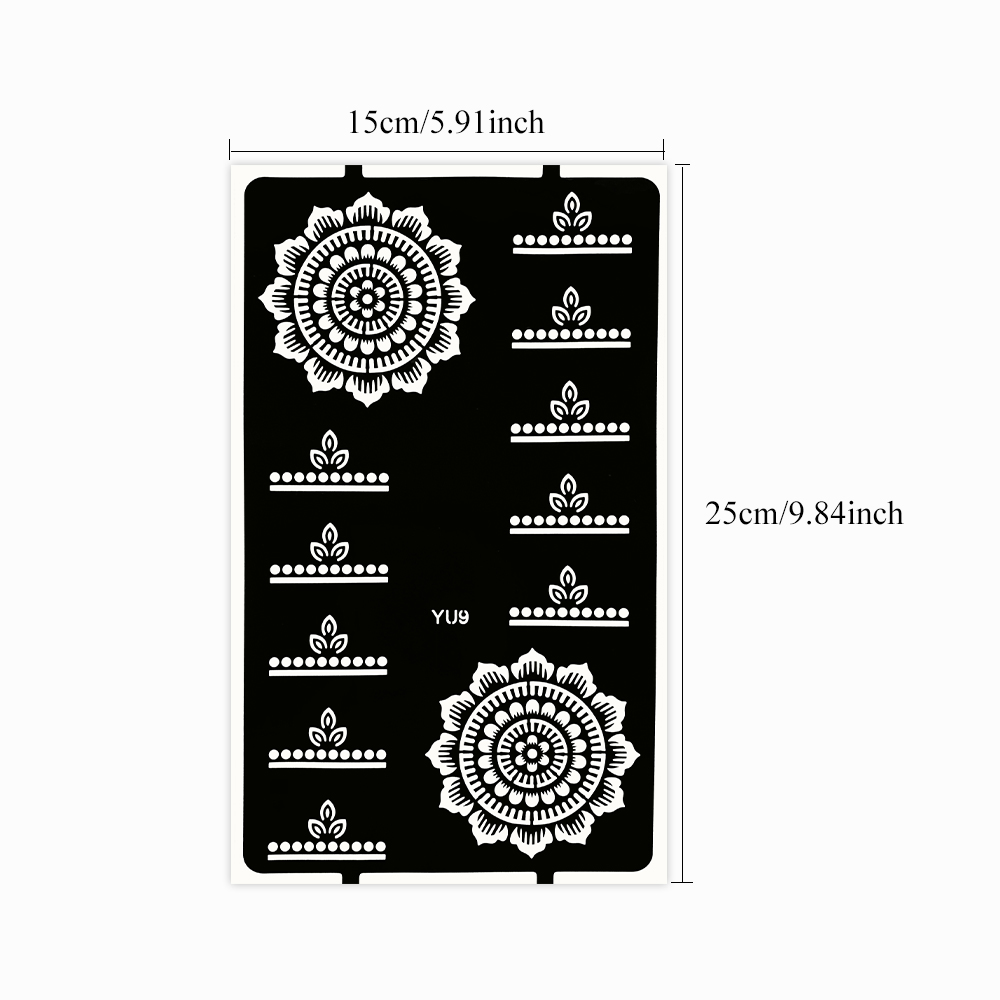 1pc Flower Tattoo Stencils Man - Wedding Sutra 评论和价格