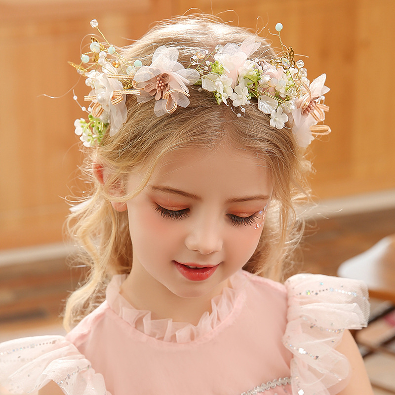 Women Girls Flower Headband Br - Wedding Arch Flower 评论和价格
