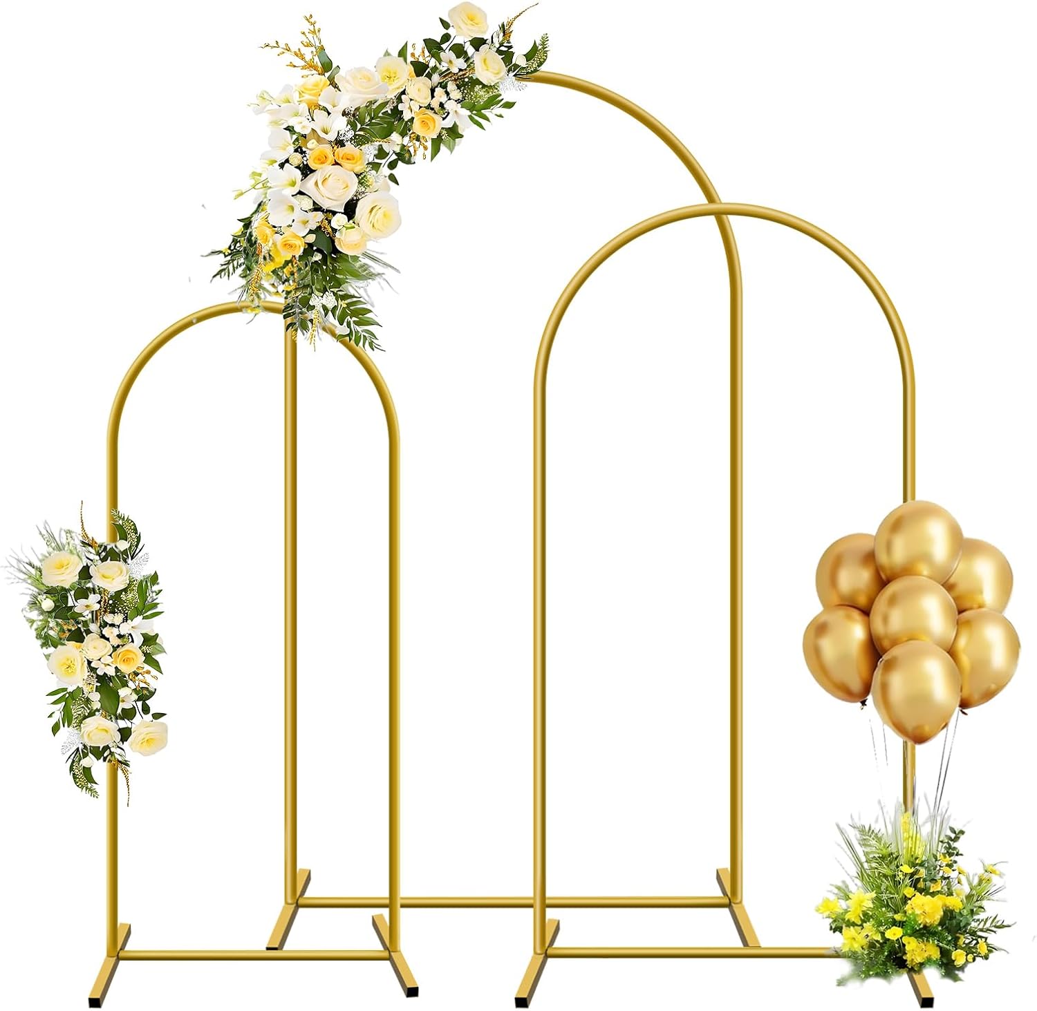 1pc Gold Metal Arch Backdrop S - Confetti Balloon Set 评论和价格