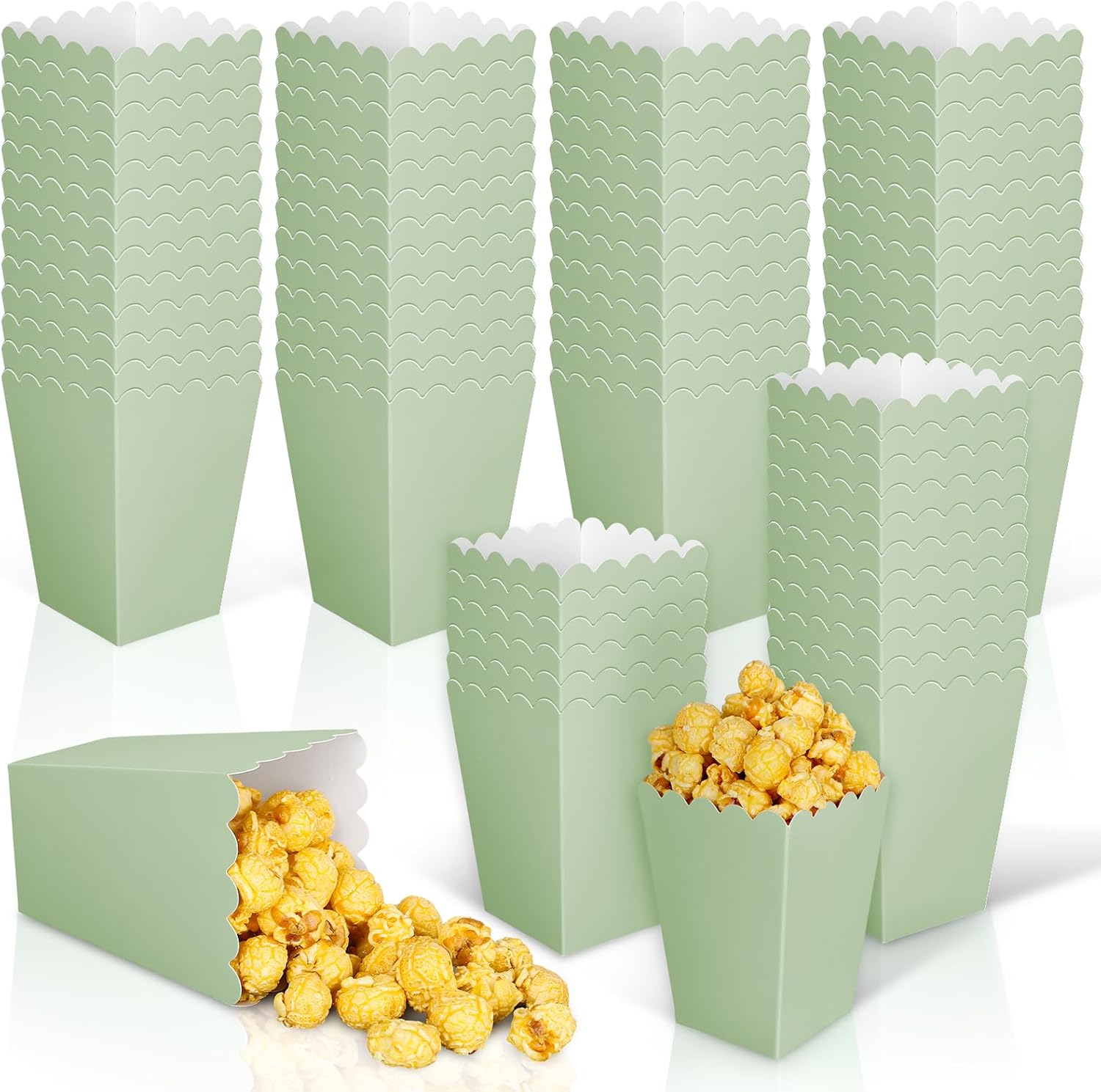 12 pcs  Sage Green Mini Popcor - Wedding Favor Box 评论和价格