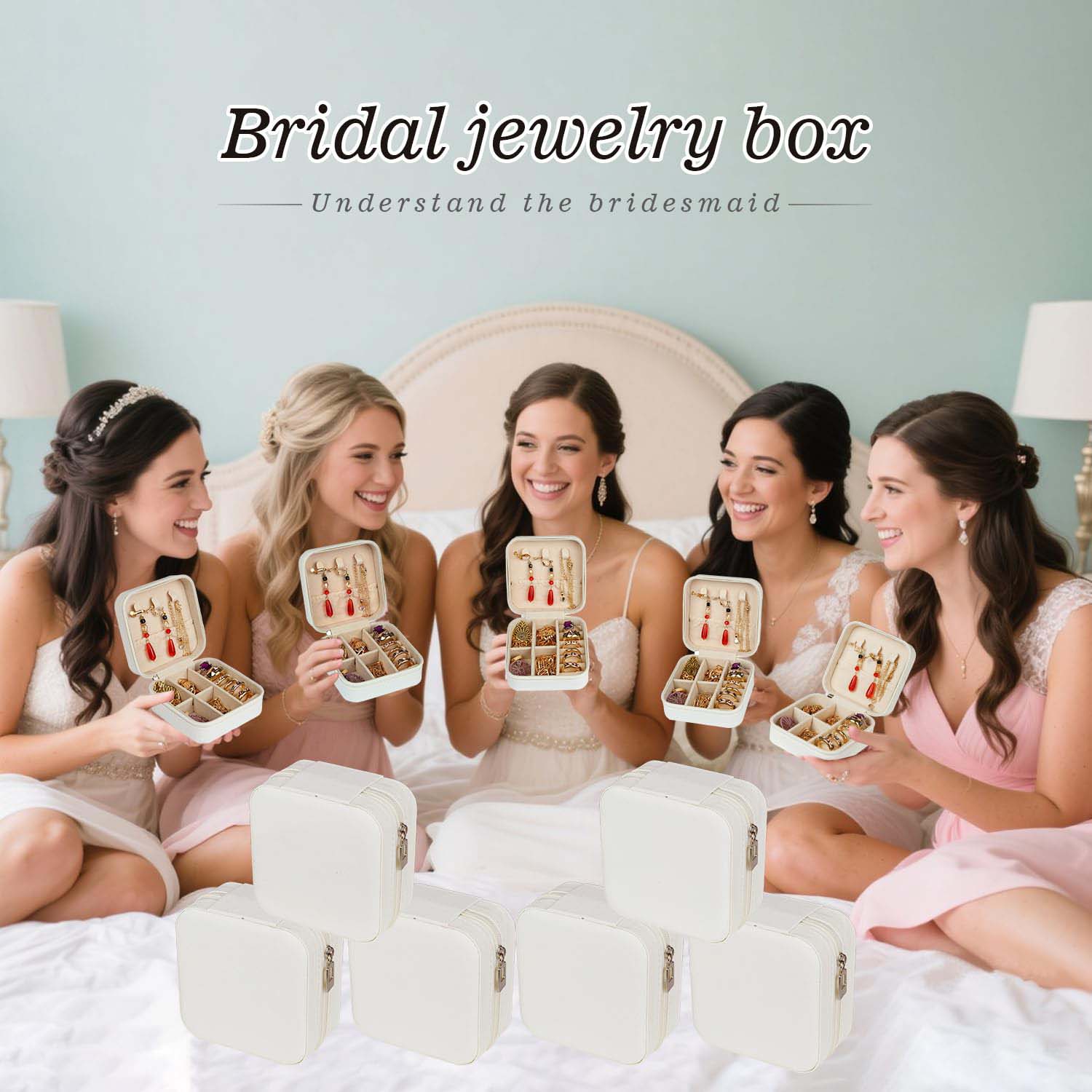 6-50pcs Travel Jewelry Case Br - Wedding Favor Box 评论和价格