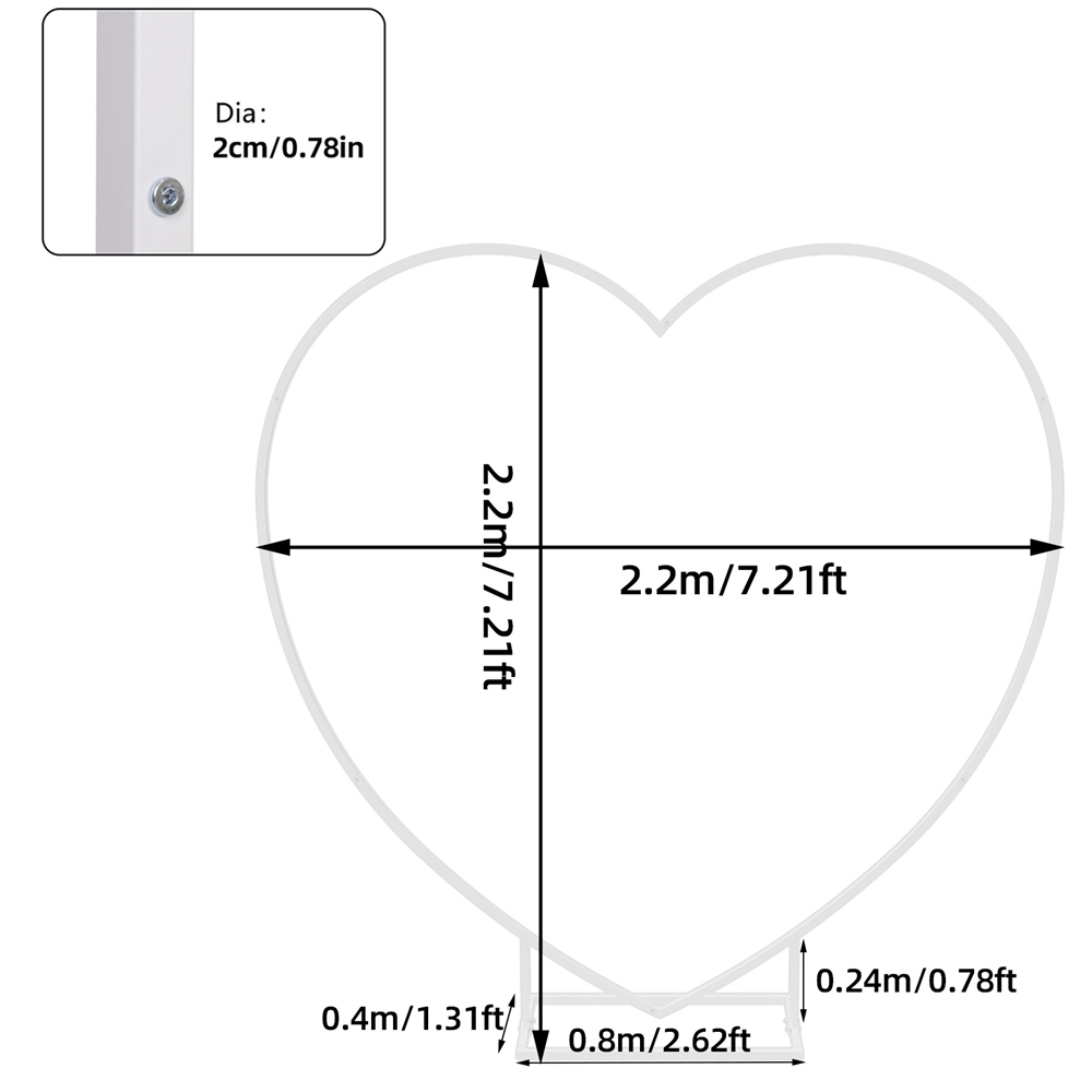White Heart Shape Balloon Arch - Confetti Balloon Set 评论和价格
