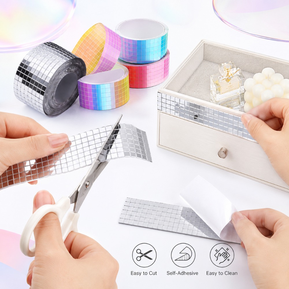 Mini Square Mirror Mosaic Tile - Wedding Bathroom Supply Kit 评论和价格