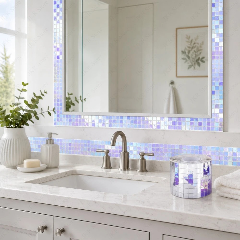 Mini Square Mirror Mosaic Tile - Wedding Bathroom Supply Kit 评论和价格
