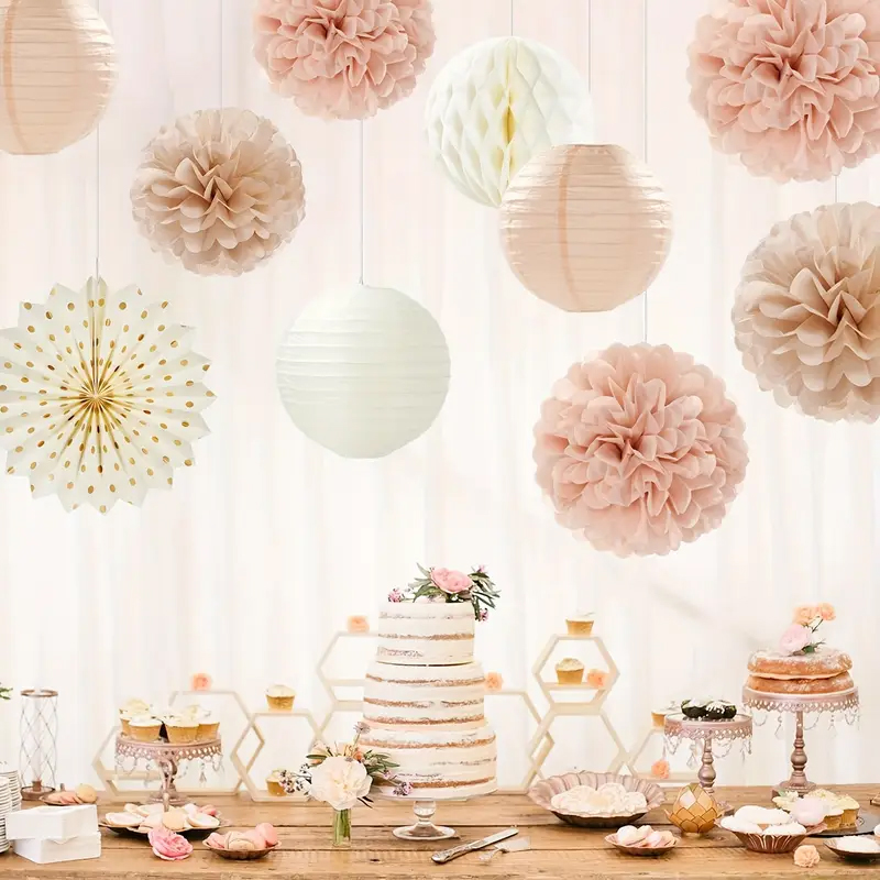 11Pcs Champagne Gold and Beige - Wedding Ceremony Supply 评论和价格