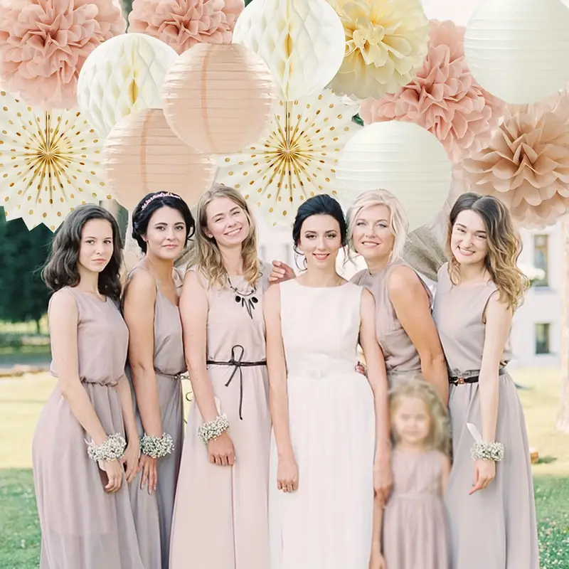 11Pcs Champagne Gold and Beige - Wedding Ceremony Supply 评论和价格