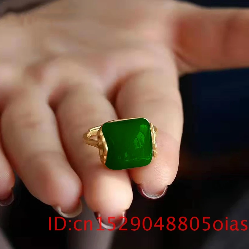Natural Hetian Jade Ring Fashi - Wedding Zone 评论和价格