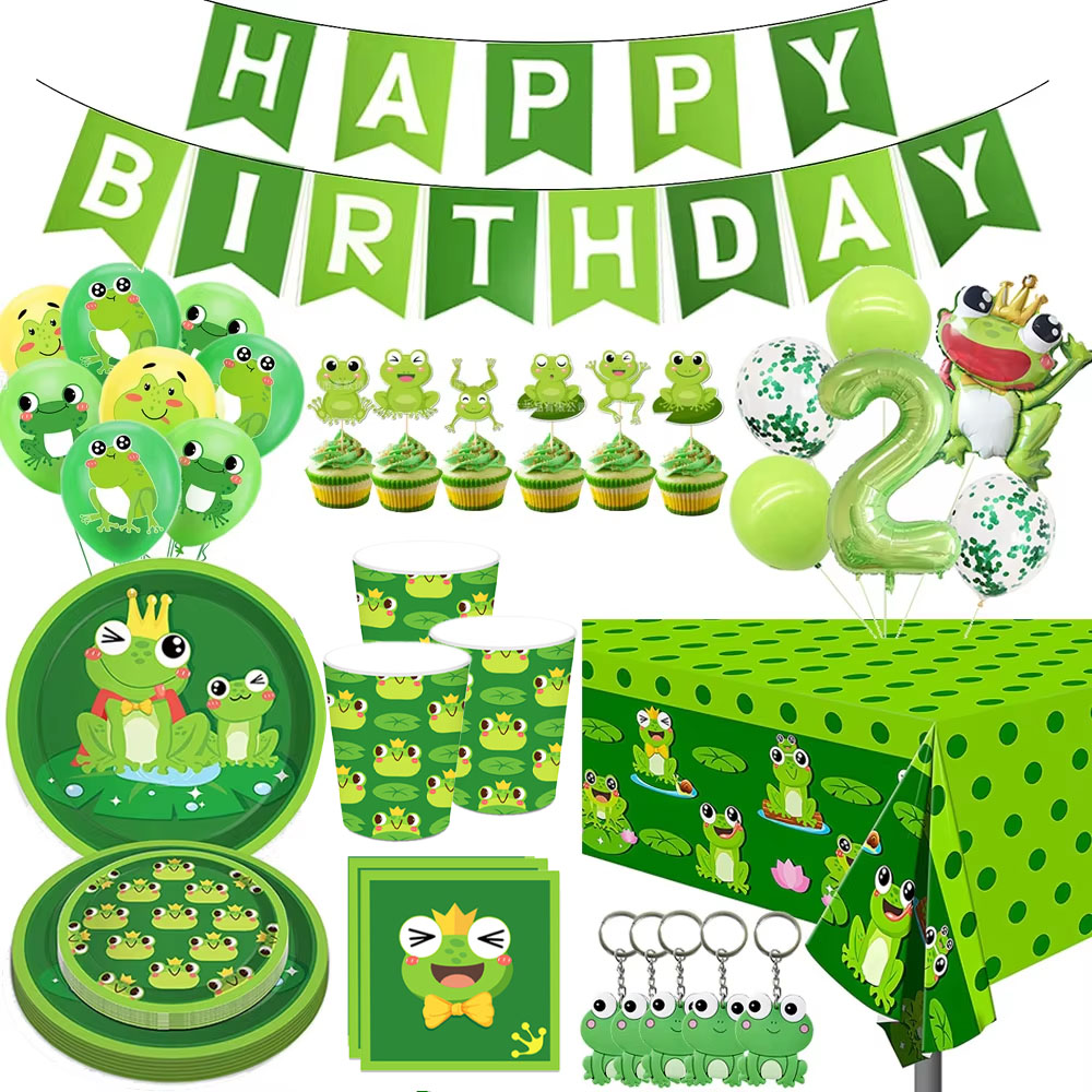 Frog Birthday Party Decoration - Confetti Balloon Set 评论和价格