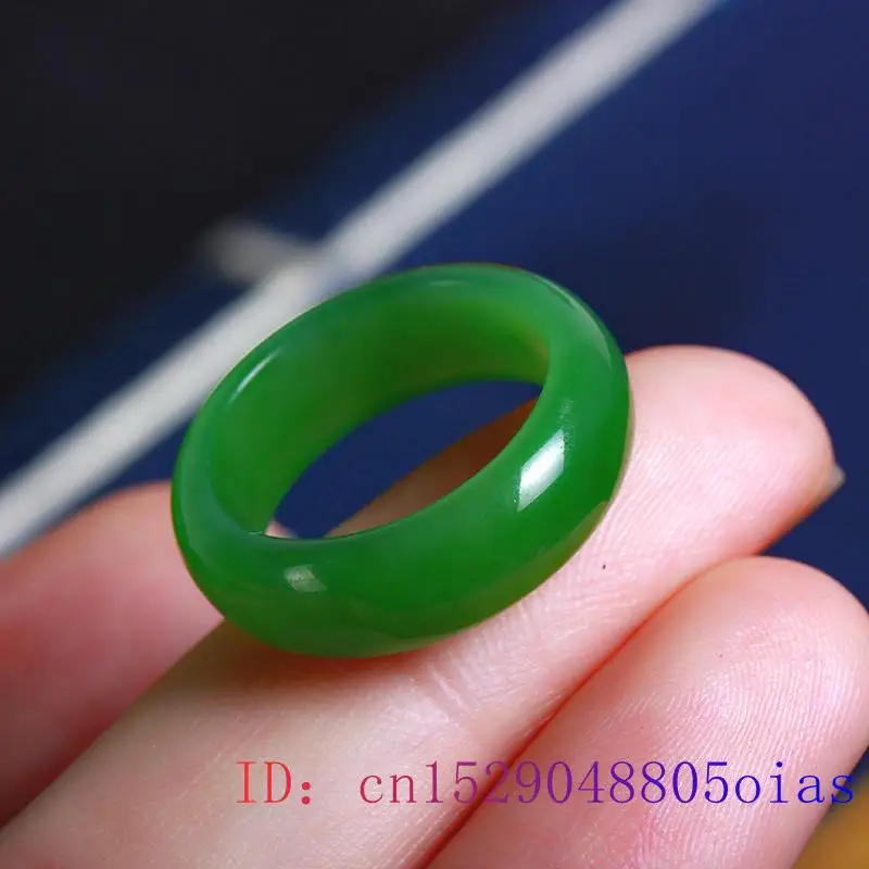 Natural Green Hetian Jade Ring - Wedding Zone 评论和价格