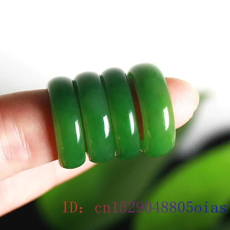 Natural Green Hetian Jade Ring - Wedding Zone 评论和价格