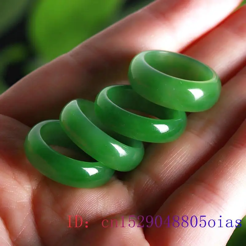 Natural Green Hetian Jade Ring - Wedding Zone 评论和价格
